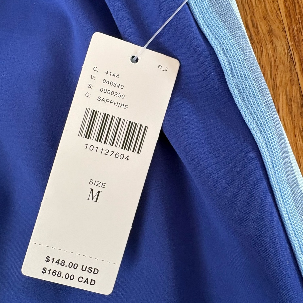Anthro Spiritual Gangster Sapphire Blue Sidestripe High Performance Sport Dress - Picture 7 of 12